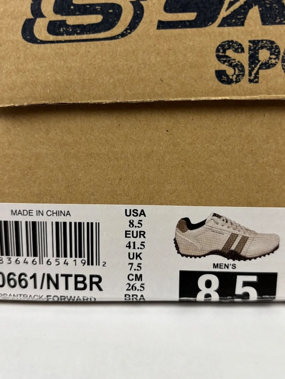 Skechers, Cream, Leather, Lace-Up, Sneakers, Brown Accents, size 8.5 urban track
